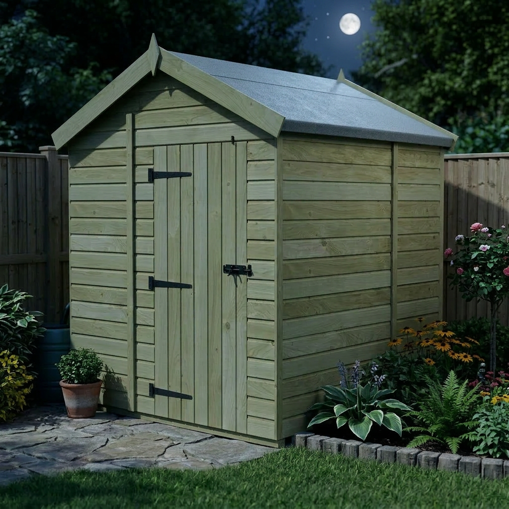 6 x 7 Apex Shed (Single Door, No Windows) - view 4