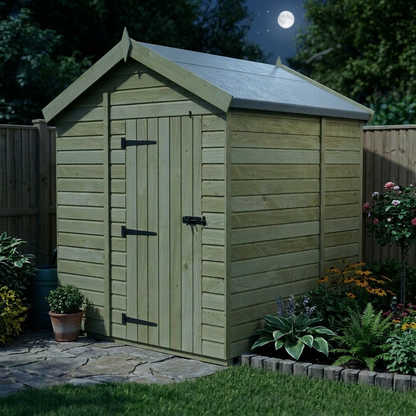 6 x 7 Apex Shed (Single Door, No Windows) - view 4