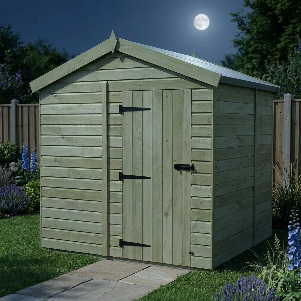 8 x 6 Apex Shed (Single Door, No Windows) - view 6