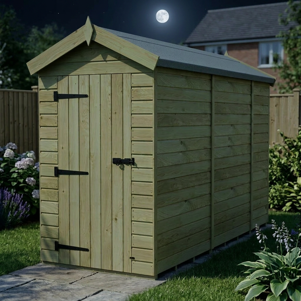 4 x 9 Apex Shed (Single Door, No Windows) - view 5