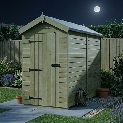 4 x 8 Apex Shed (Single Door, No Windows) - view 6