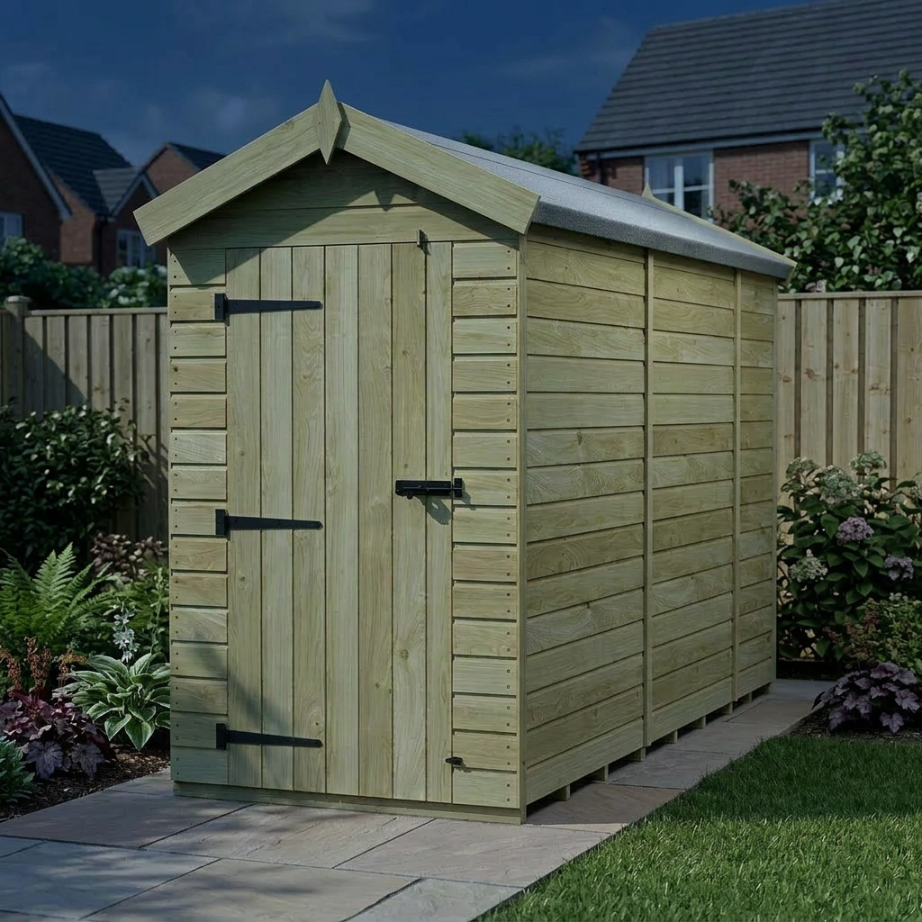 4 x 10 Apex Shed (Single Door, No Windows) - view 6