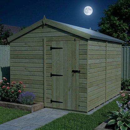 8 x 11 Apex Shed (Single Door, No Windows) - view 6