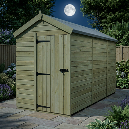 5 x 11 Apex Shed (Single Door, No Windows) - view 6