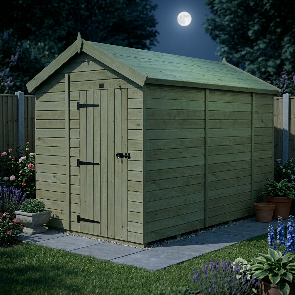 7 x 11 Apex Shed (Single Door, No Windows) - view 6