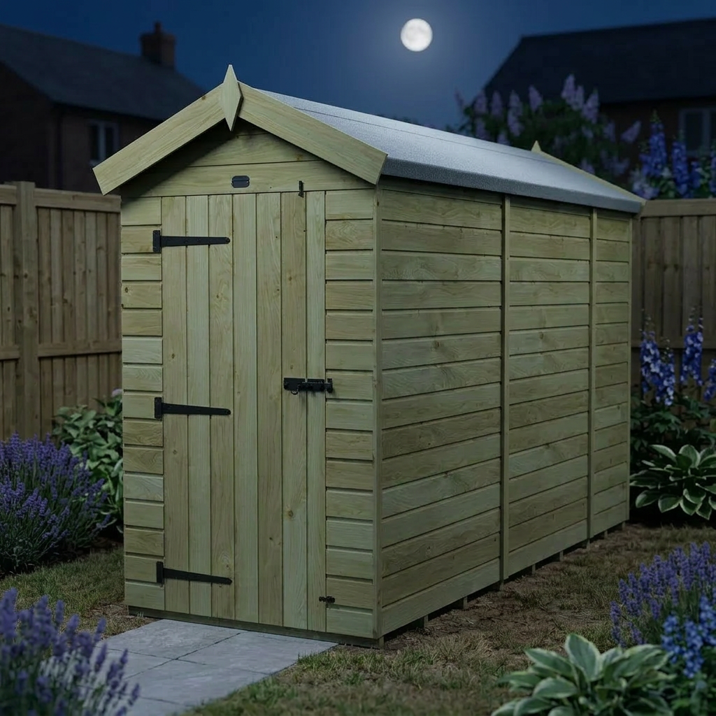 4 x 11 Apex Shed (Single Door, No Windows) - view 6