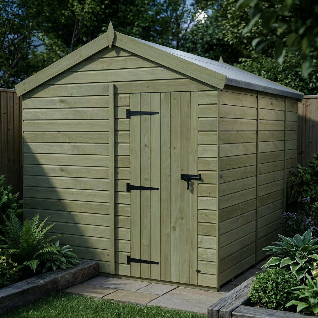 8 x 10 Apex Shed (Single Door, No Windows) - view 6