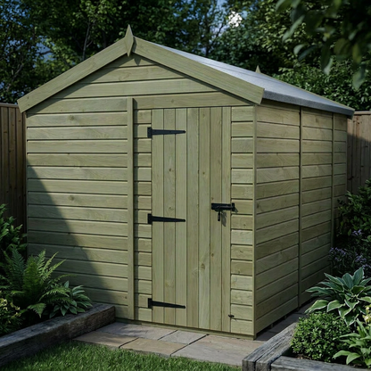 8 x 10 Apex Shed (Single Door, No Windows) - view 6
