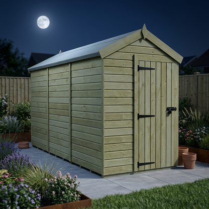 5 x 12 Apex Shed (Single Door, No Windows) - view 4