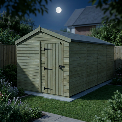 8 x 16 Apex Shed (Single Door, No Windows) - view 6