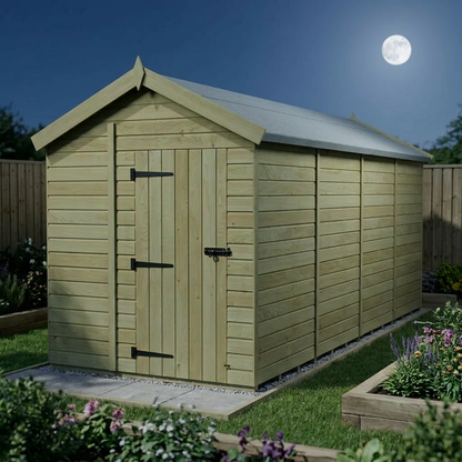 6 x 16 Apex Shed (Single Door, No Windows) - view 4