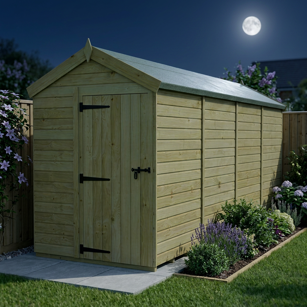 5 x 16 Apex Shed (Single Door, No Windows) - view 6
