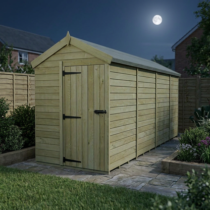5 x 15 Apex Shed (Single Door, No Windows) - view 6