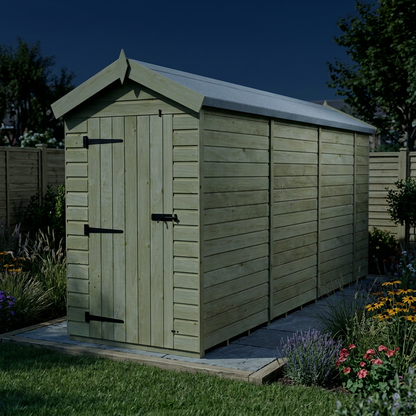 4 x 15 Apex Shed (Single Door, No Windows) - view 5
