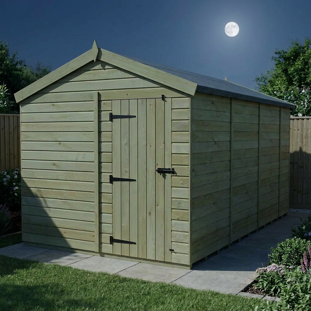 8 x 14 Apex Shed (Single Door, No Windows) - view 5
