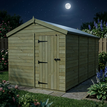 8 x 15 Apex Shed (Single Door, No Windows) - view 4