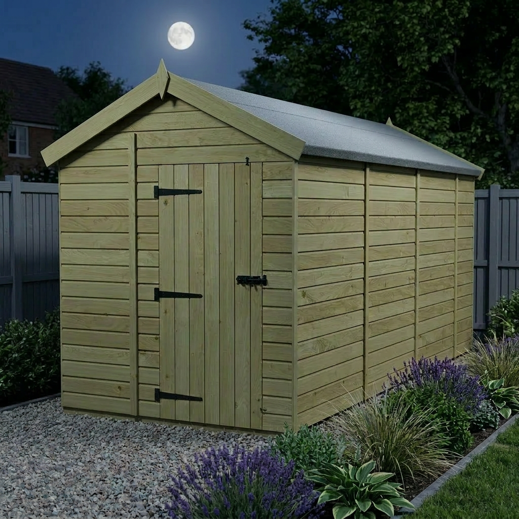 6 x 15 Apex Shed (Single Door, No Windows) - view 5