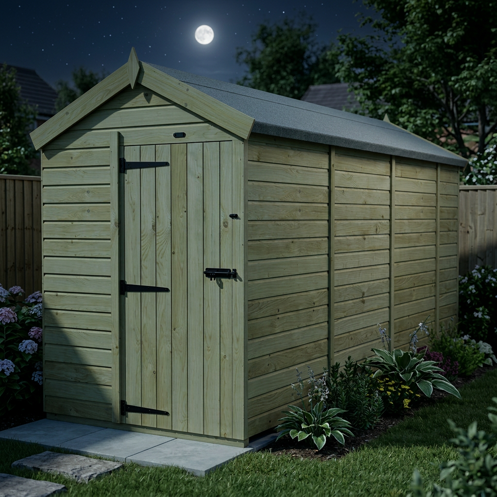 5 x 14 Apex Shed (Single Door, No Windows) - view 5