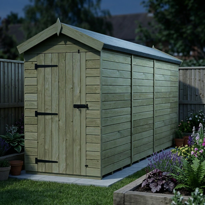 4 x 14 Apex Shed (Single Door, No Windows) - view 6