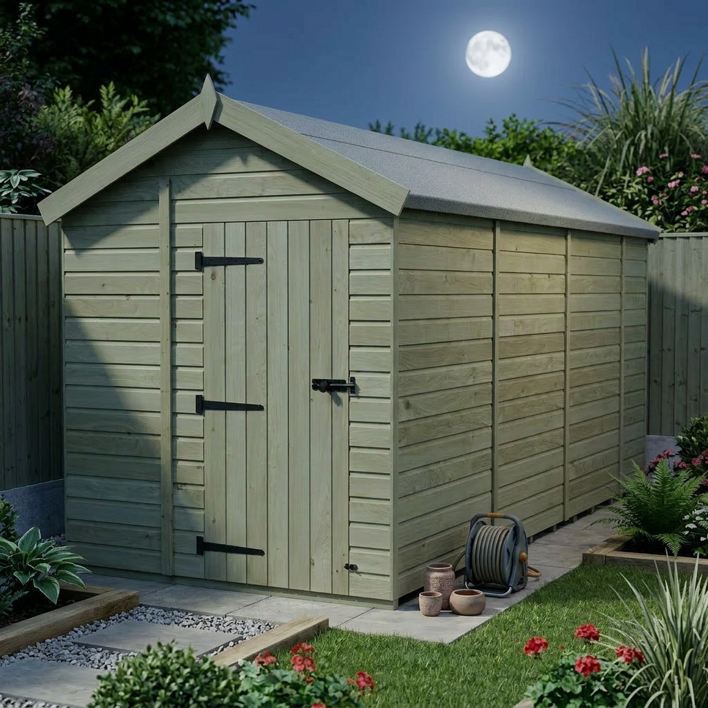 6 x 14 Apex Shed (Single Door, No Windows) - view 5