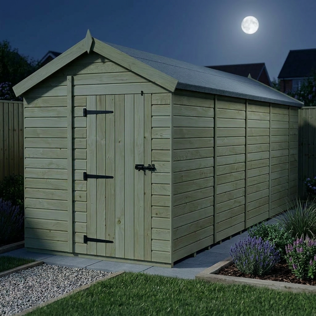 7 x 17 Apex Shed (Single Door, No Windows) - view 5