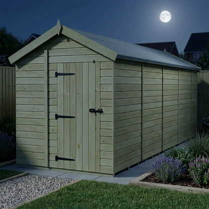 7 x 17 Apex Shed (Single Door, No Windows) - view 5