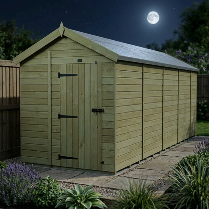 6 x 17 Apex Shed (Single Door, No Windows) - view 5