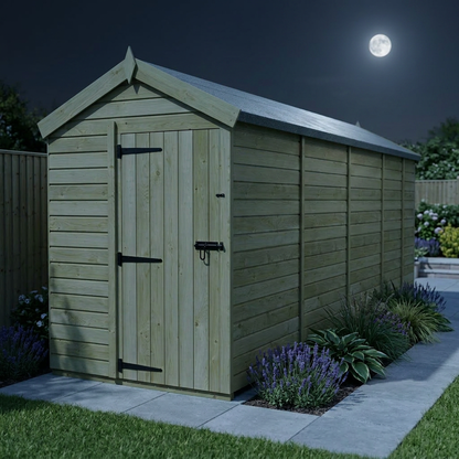 5 x 17 Apex Shed (Single Door, No Windows) - view 5