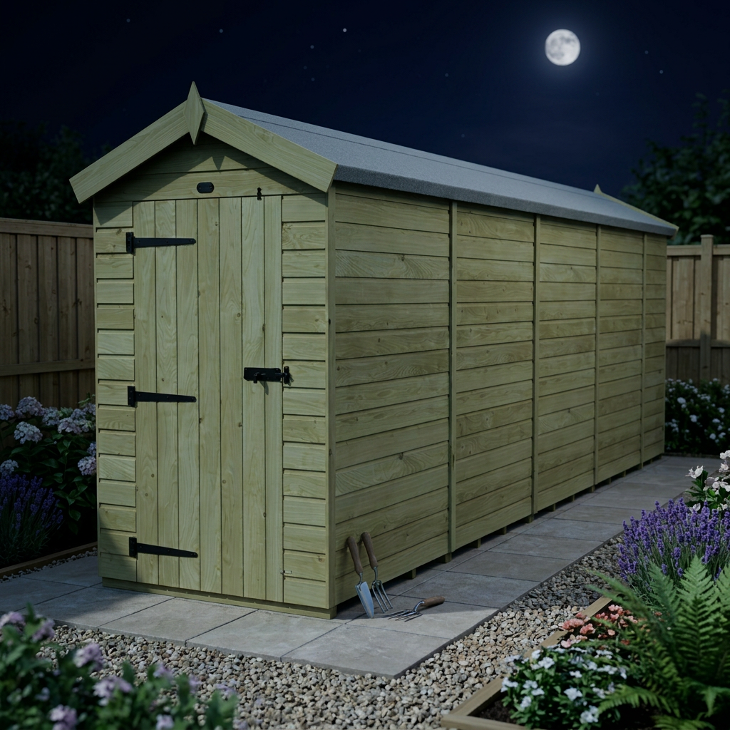 4 x 17 Apex Shed (Single Door, No Windows) - view 6