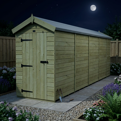 4 x 17 Apex Shed (Single Door, No Windows) - view 6