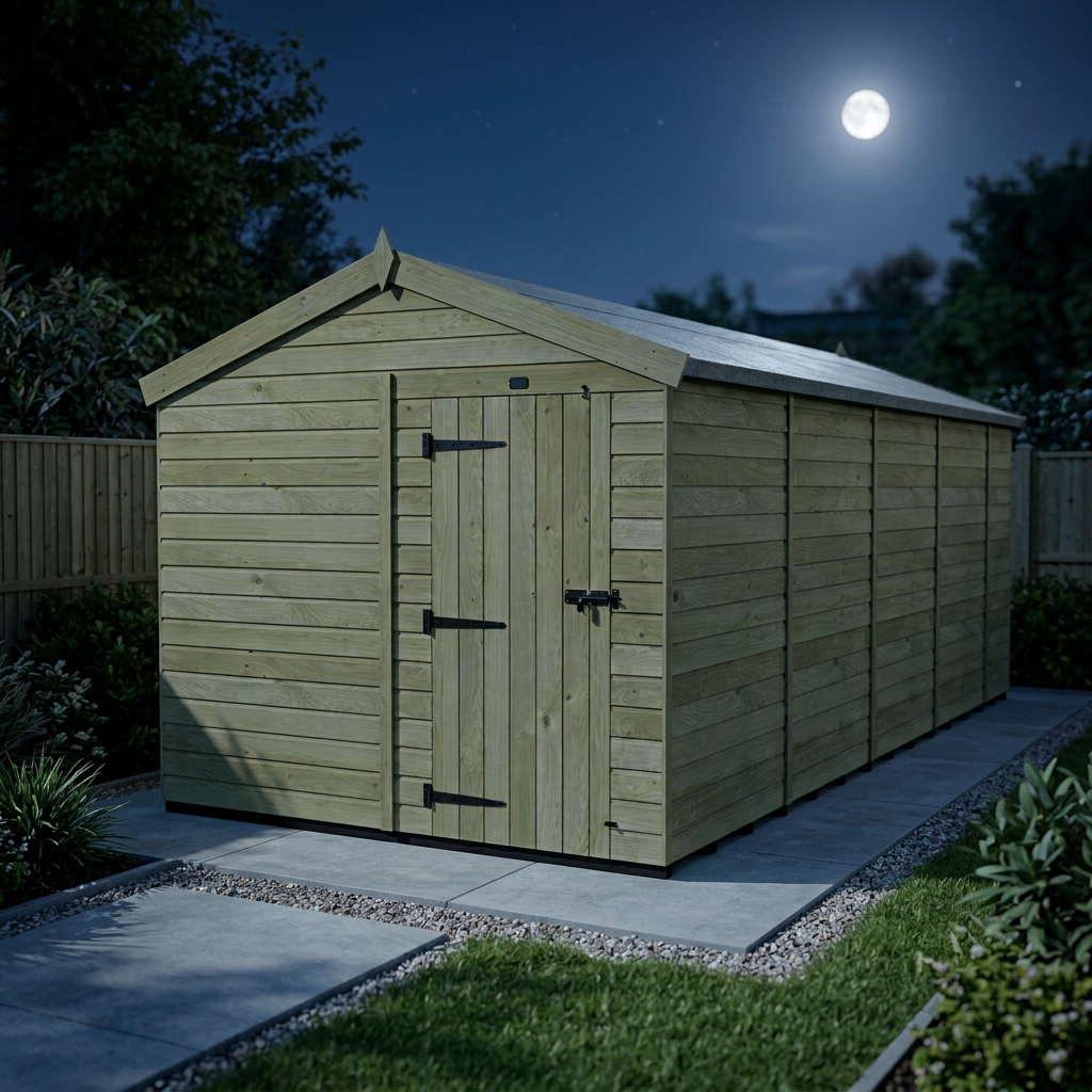 8 x 18 Apex Shed (Single Door, No Windows) - view 5