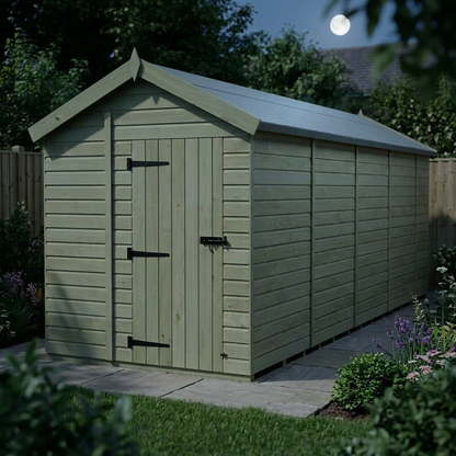 7 x 18 Apex Shed (Single Door, No Windows) - view 6