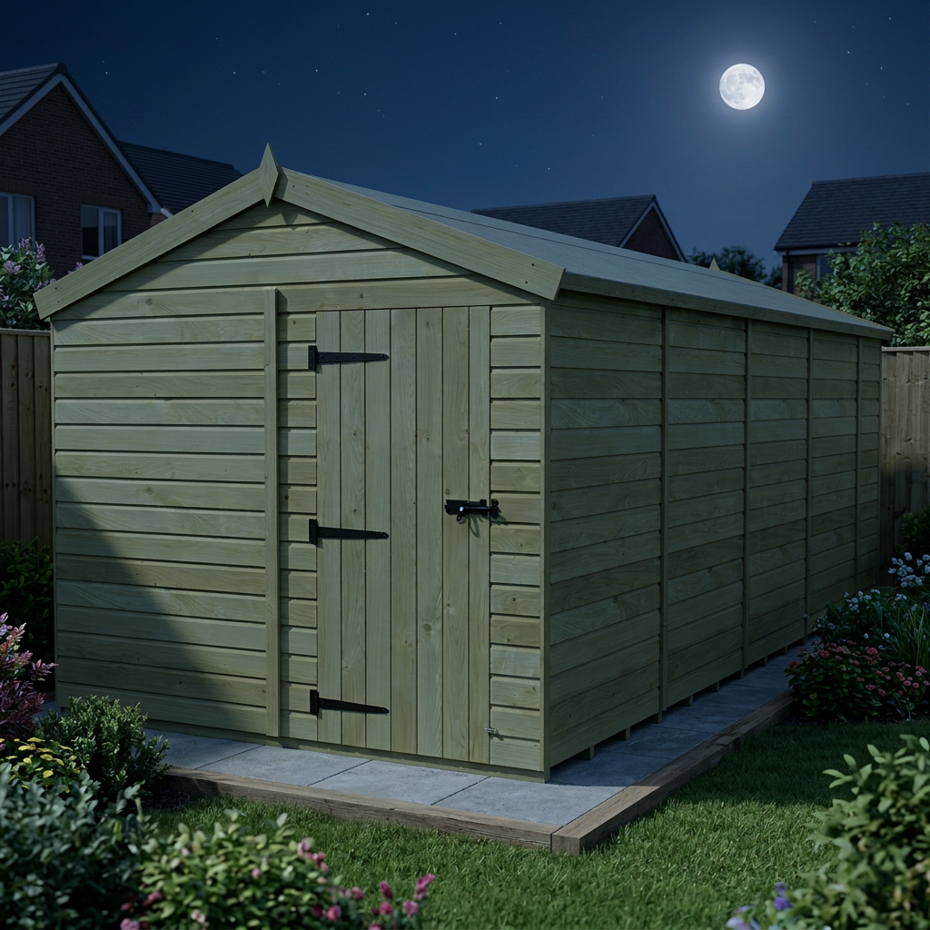 8 x 17 Apex Shed (Single Door, No Windows) - view 5