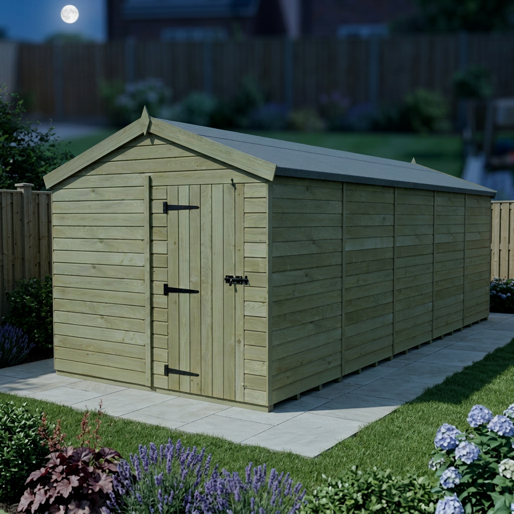 8 x 20 Apex Shed (Single Door, No Windows) - view 5