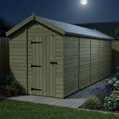 7 x 20 Apex Shed (Single Door, No Windows) - view 4