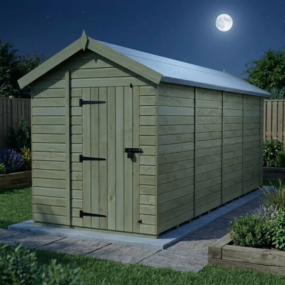 6 x 19 Apex Shed (Single Door, No Windows) - view 6