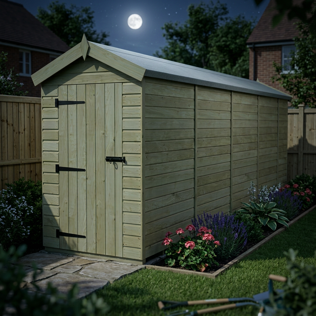 4 x 19 Apex Shed (Single Door, No Windows) - view 4