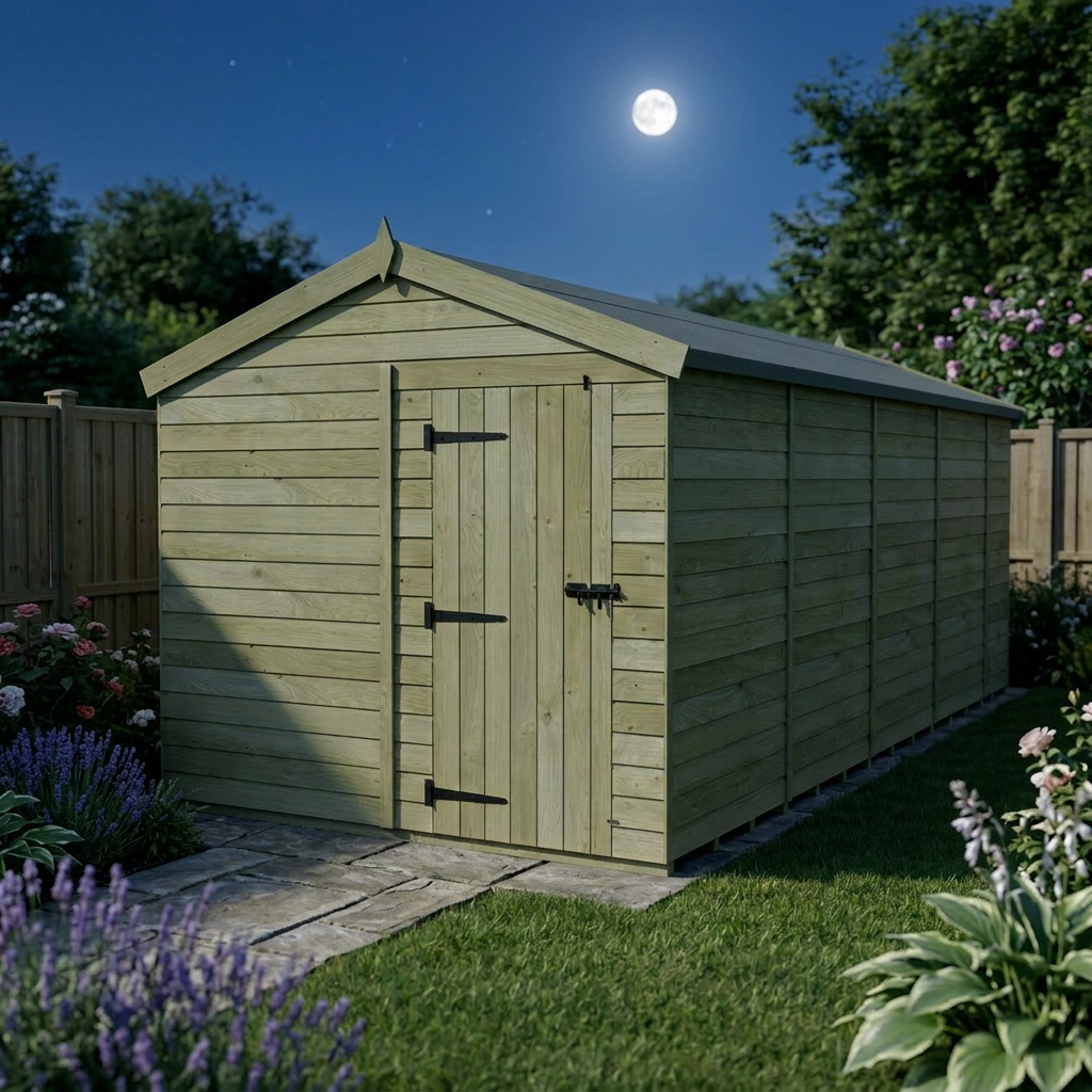 8 x 19 Apex Shed (Single Door, No Windows) - view 4