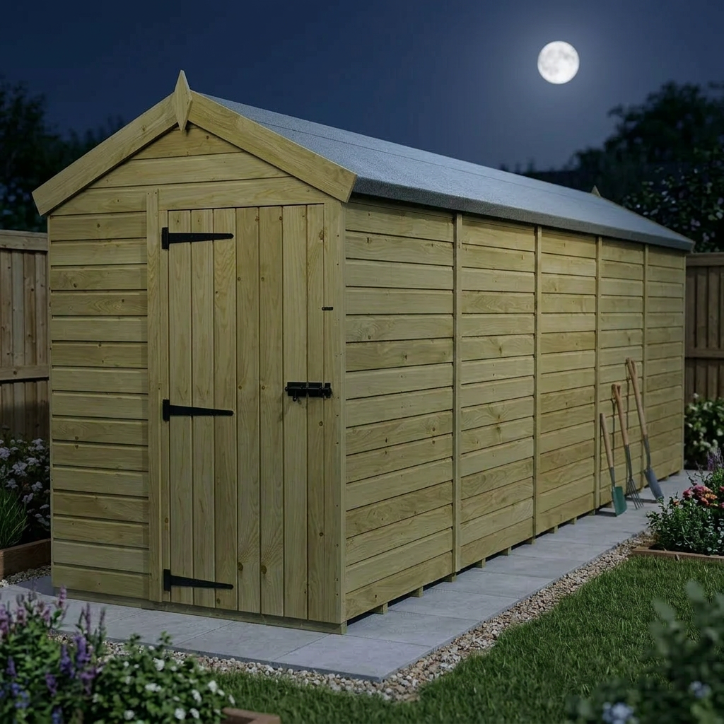 5 x 20 Apex Shed (Single Door, No Windows) - view 5
