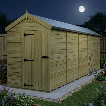 5 x 20 Apex Shed (Single Door, No Windows) - view 5