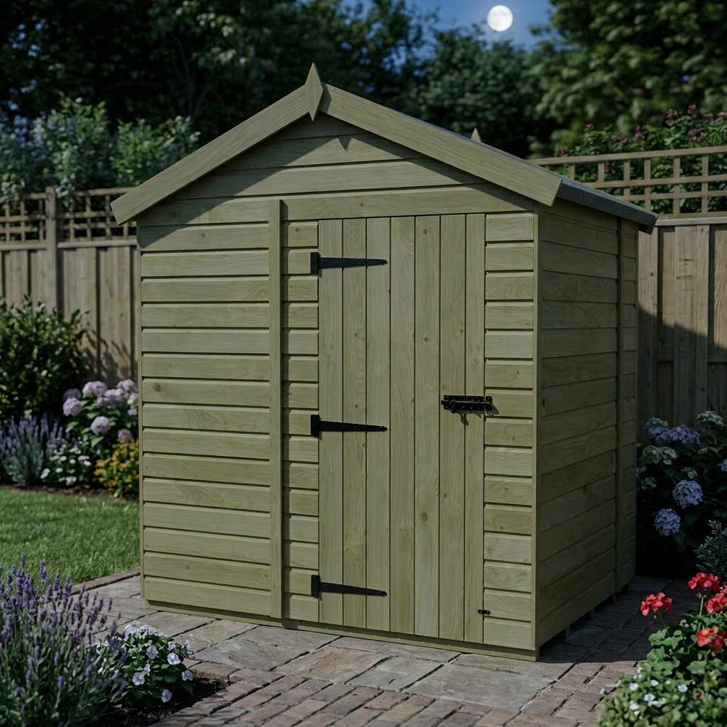 8 x 4 Apex Shed (Single Door, No Windows) - view 6