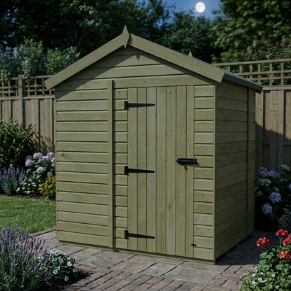 8 x 4 Apex Shed (Single Door, No Windows) - view 6