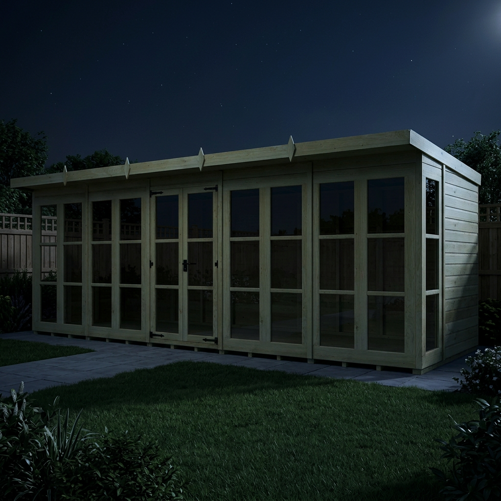 20 x 6 Georgian Window Pent Summer House - view 5