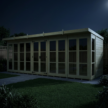 20 x 6 Georgian Window Pent Summer House - view 5