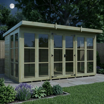 12 x 7 Georgian Window Pent Summer House - view 4