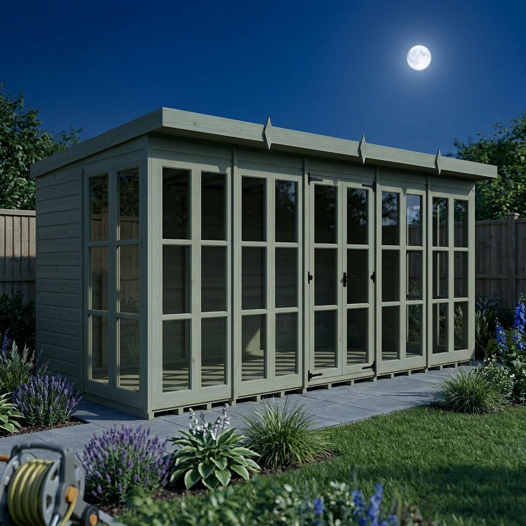 20 x 7 Georgian Window Pent Summer House - view 4