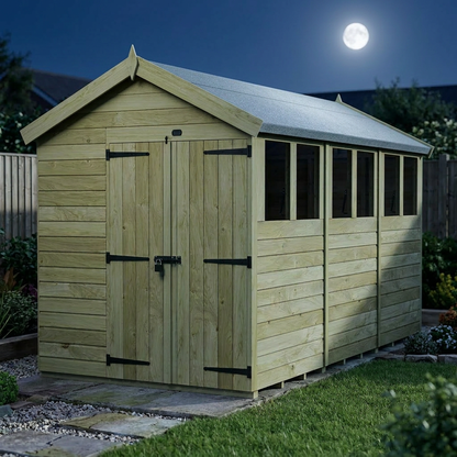 6 x 12 Apex Shed (Double Door, With Windows) - view 5