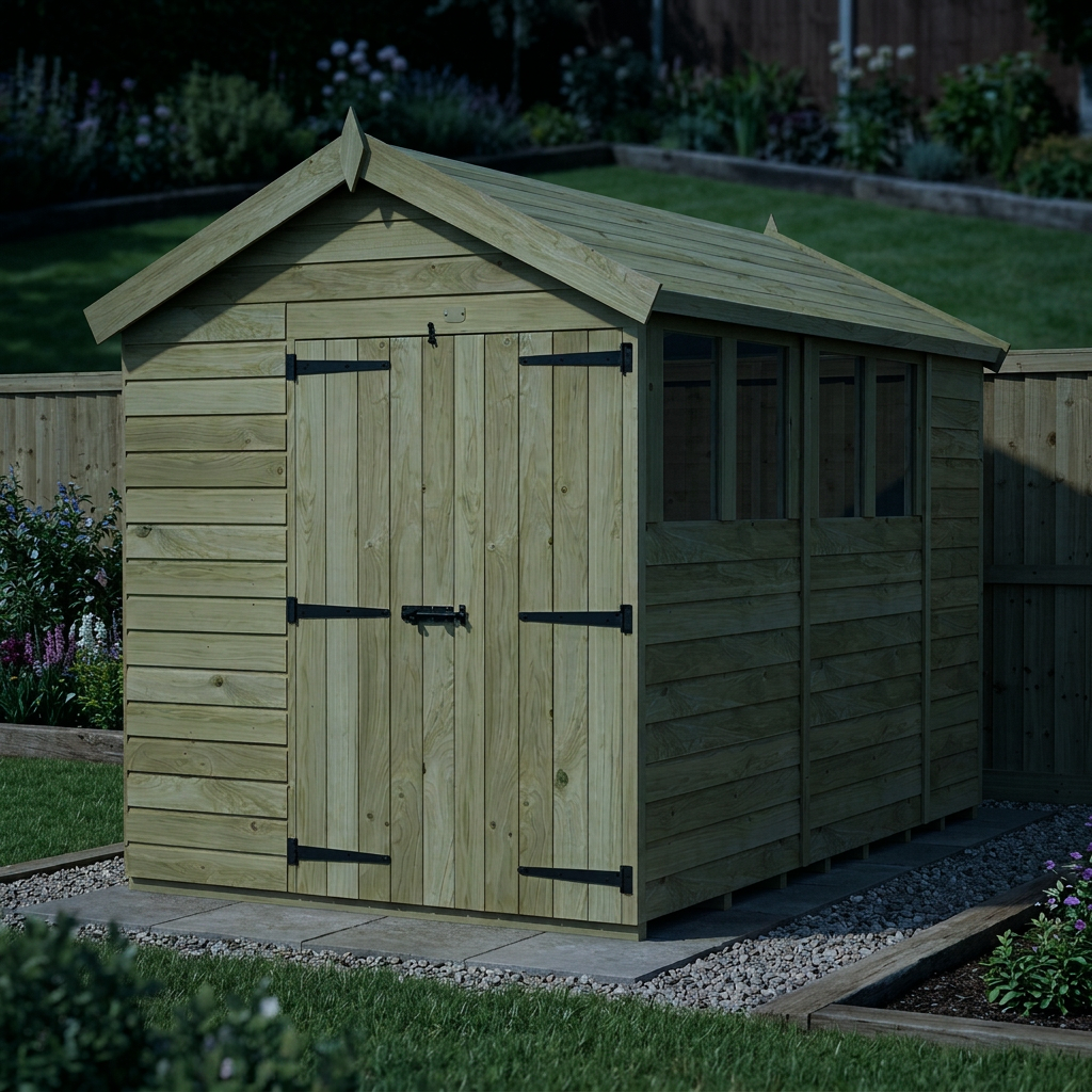 7 x 10 Apex Shed (Double Door, With Windows) - view 5