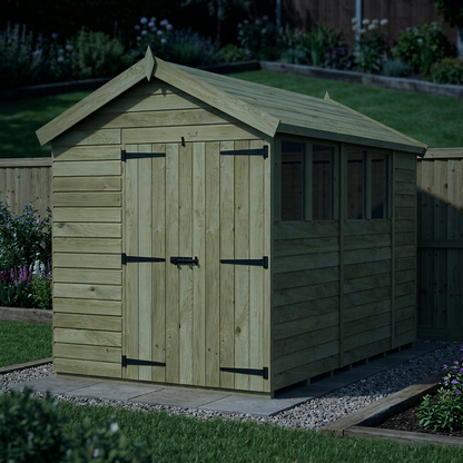 7 x 10 Apex Shed (Double Door, With Windows) - view 5
