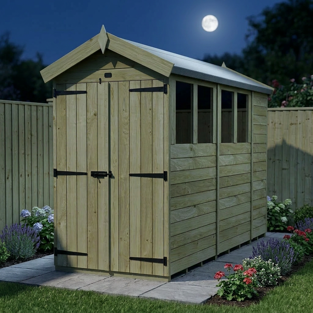 4 x 10 Apex Shed (Double Door, With Windows) - view 4
